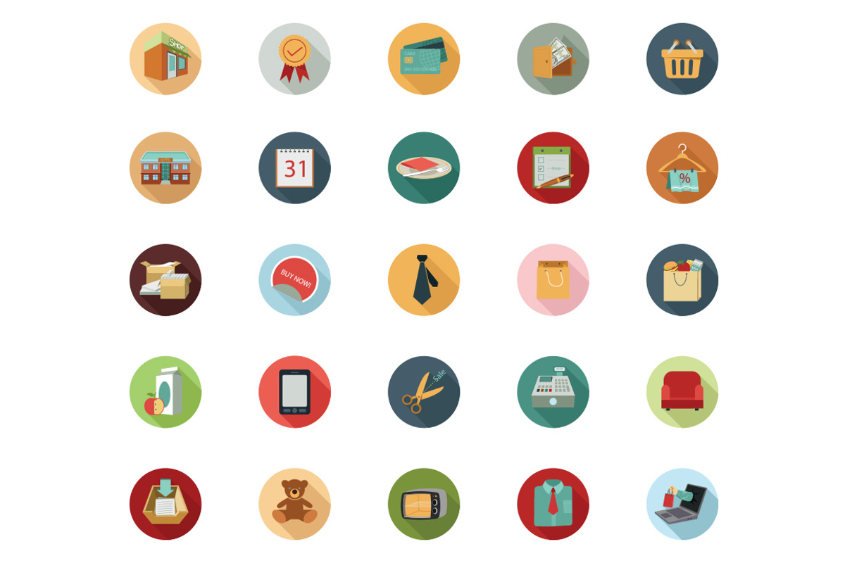 100+ Shopping Flat Vector Icons, an Emoji Icon by Creative Stall (Photo 2 of 5)