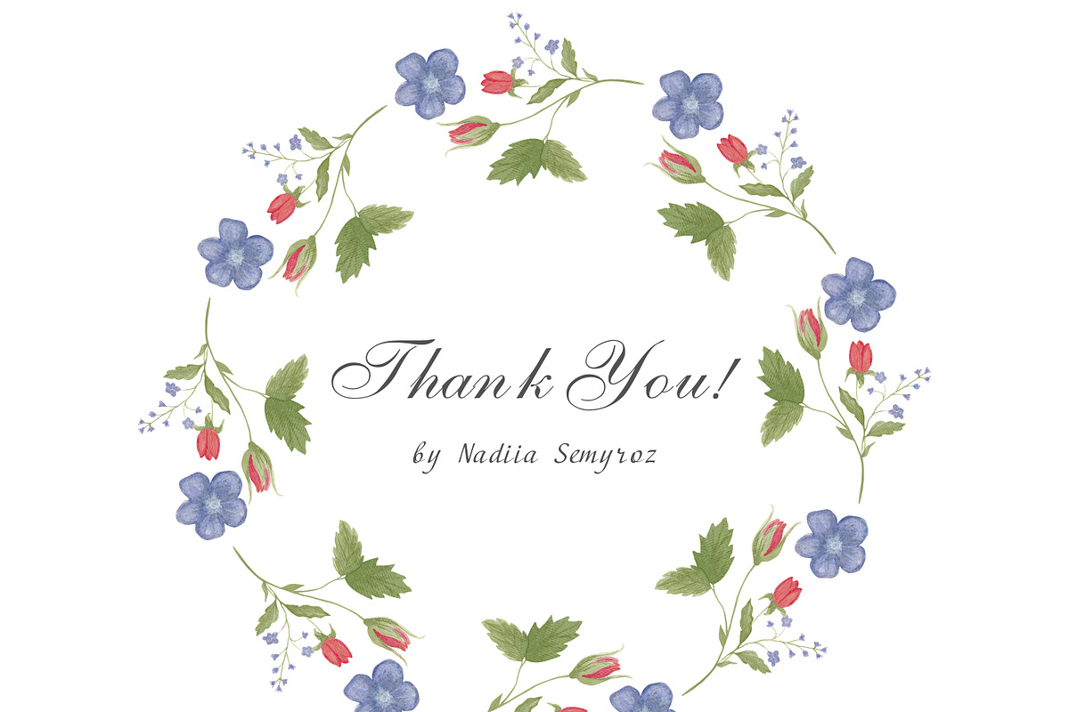 Rose & Forget Me Not Patterns, a Pattern Graphic by Nadia Semyroz (Photo 6 of 6)
