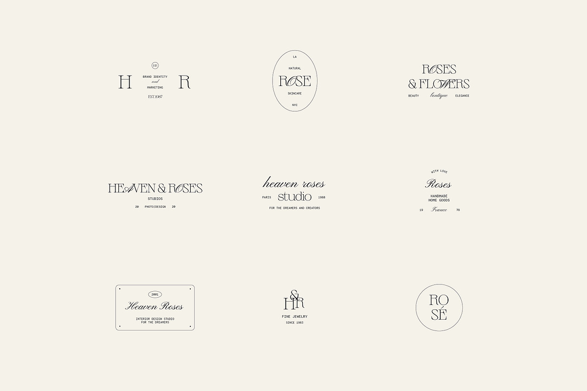Heaven Minimal Logo Kit Ai Eps Psd, a Branding & Logo Template by Feel This (Photo 7 of 15)
