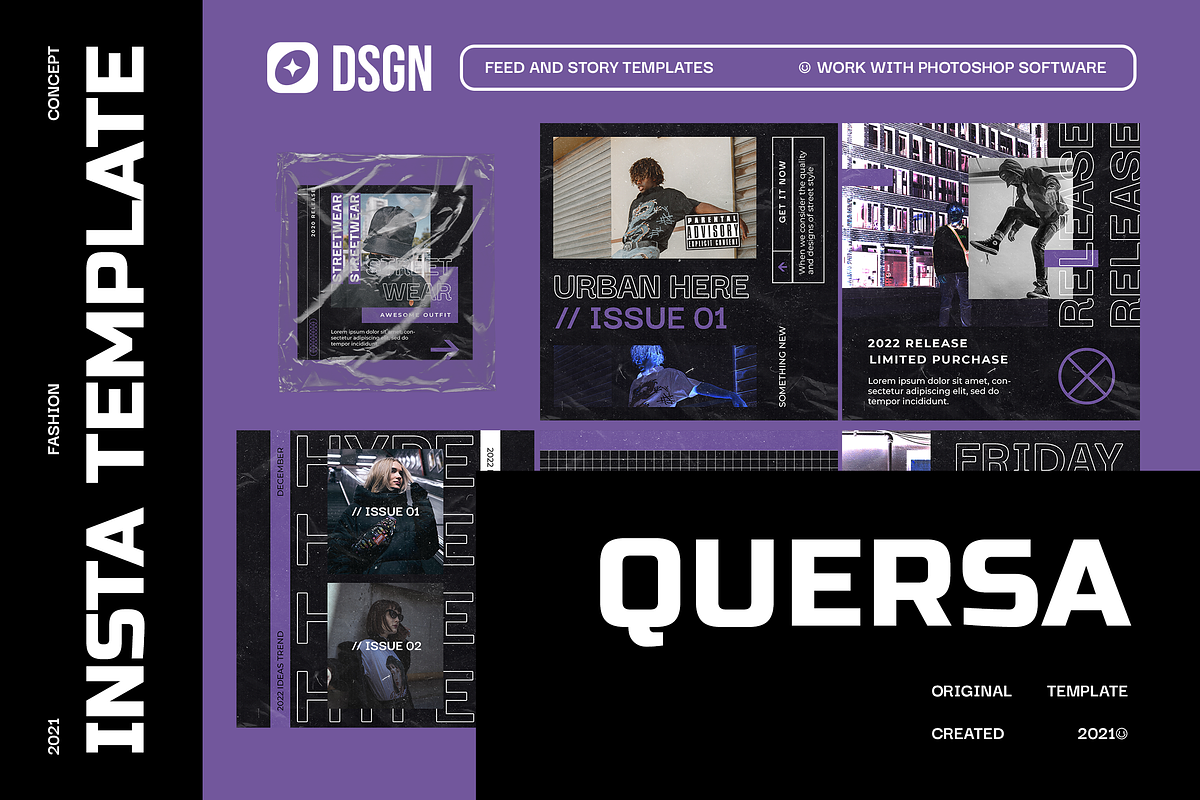 Quersa Urban Instagram Template, a Social Media Template by Creatchees.std (Photo 1 of 5)