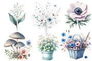 Whimsical Spring Watercolor Cliparts, an Illustration by Designworld (Thumbnail 2 of 5)