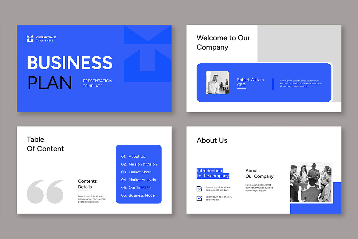Modern And Minimal Business Plan, a Presentation Template by Mighty-Slide (Photo 2 of 6)