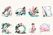 Coastal Glam Clipart Bundle, a Person Illustration by BusyDaydesign (Thumbnail 2 of 9)