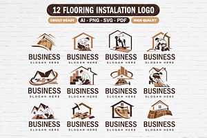 Flooring Instalation Logo Bundle, a Branding & Logo Template by Guavanaboy