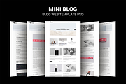 Mini Blog  - Web Template PSD, a Templates & Theme by Themeix (Thumbnail 1 of 5)
