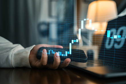 Stock market or forex trading graph work desk background, a Business Photo by Art Rachen