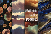 Watercolor seamless backgrounds, a Pattern Graphic by Shusha Guna Art (Thumbnail 1 of 4)