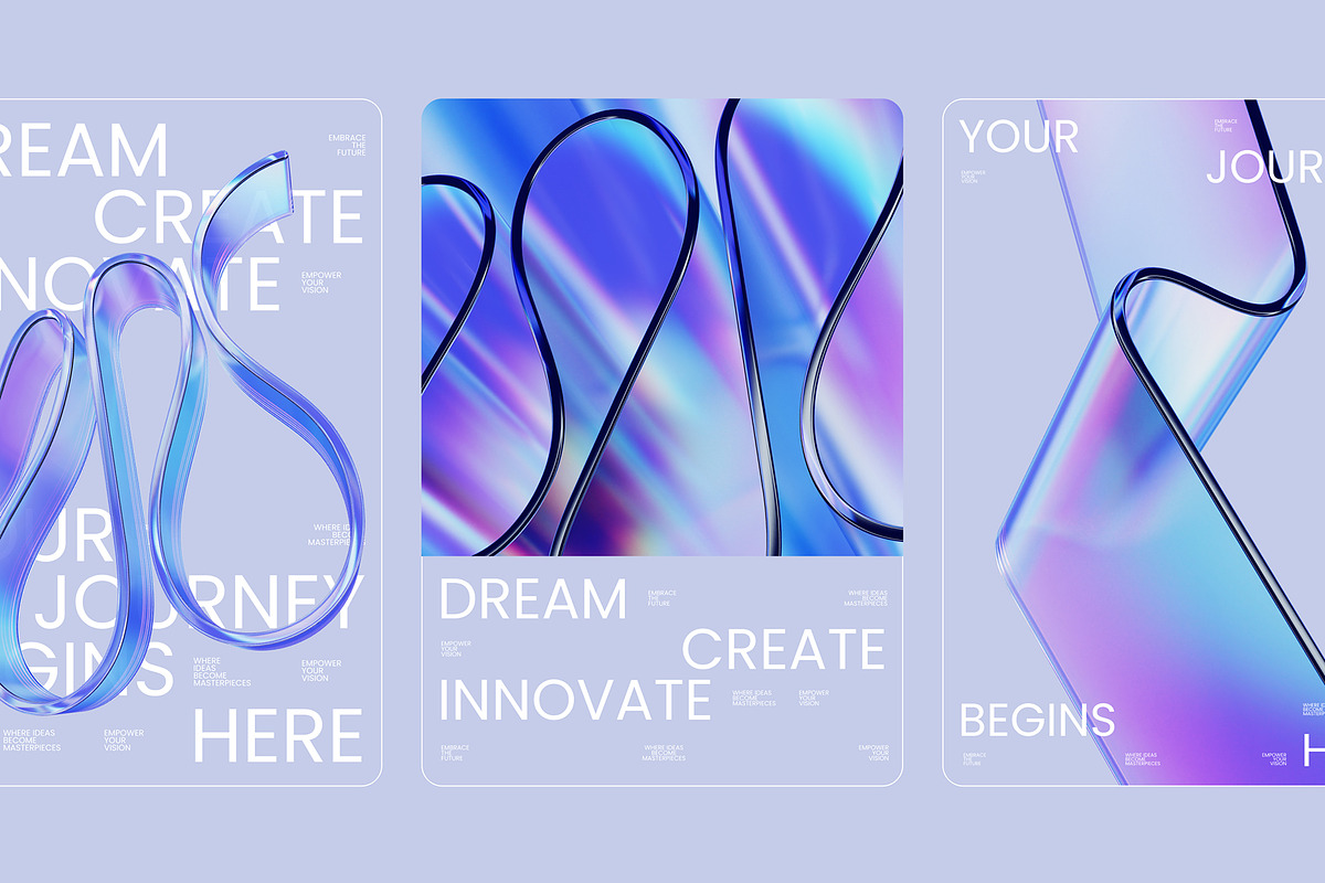 3D Glass Waves - 93 illustrations, an Object Graphic by assetpro.design (Photo 4 of 15)