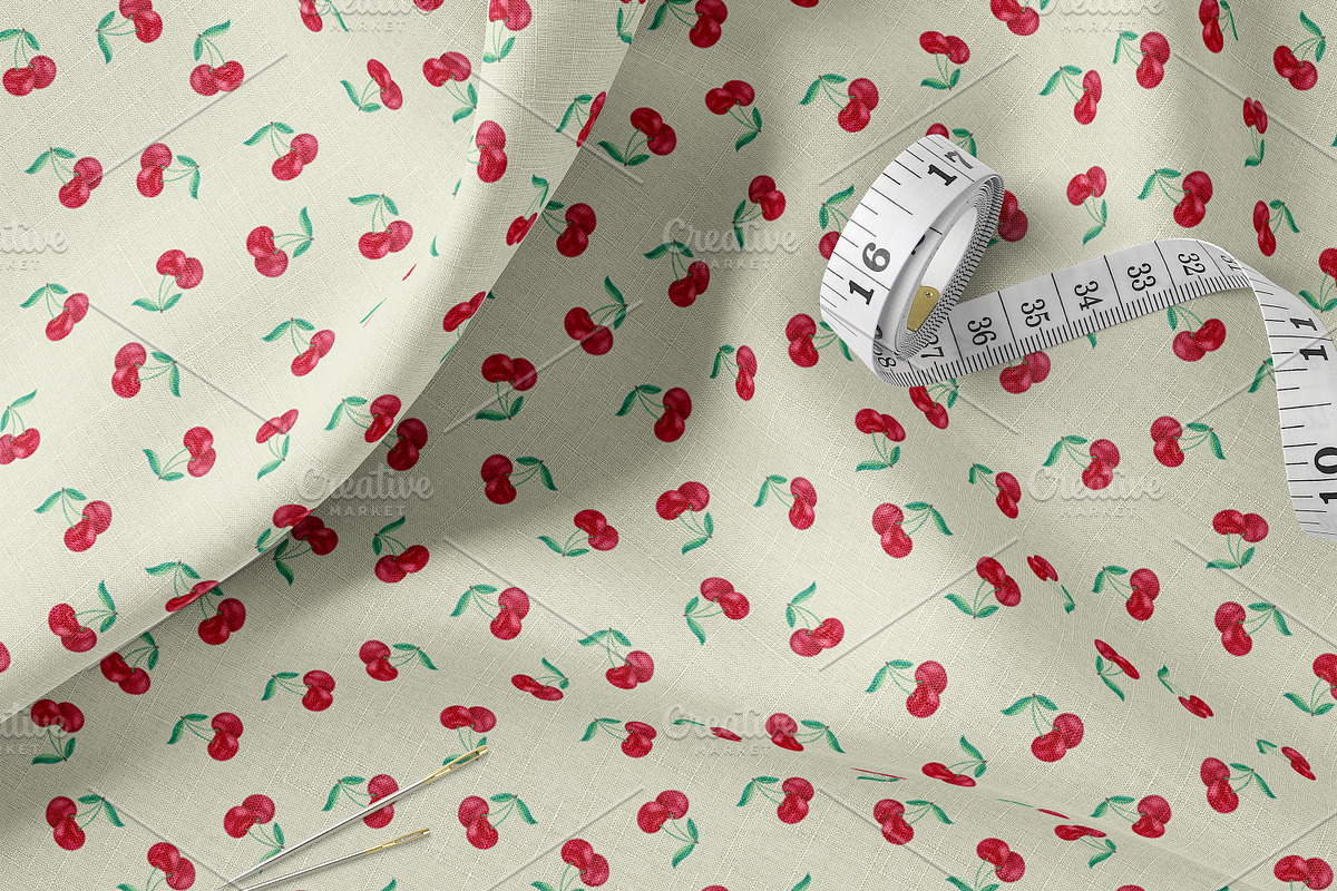 Watercolor Cherries Seamless Pattern, a Pattern Graphic by Oksana Dovhopol Art (Photo 6 of 11)