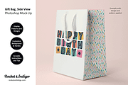 Gift Bag Side Photoshop Mock-Up, a Product Mockup by Rocket & Indigo (Thumbnail 1 of 4)