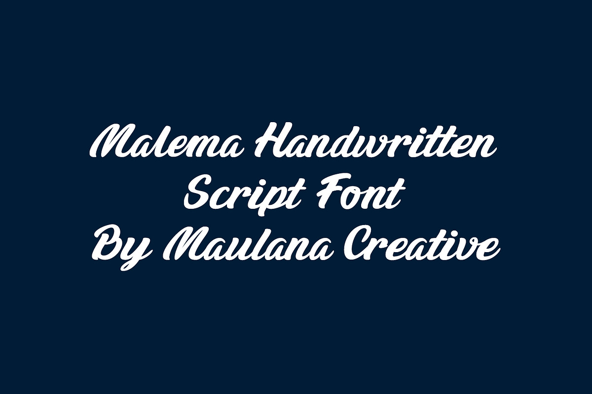 Malema Handwritten Script Font, a Script Font by Maulana Creative (Photo 5 of 10)