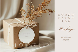 Boho favor tag mockup