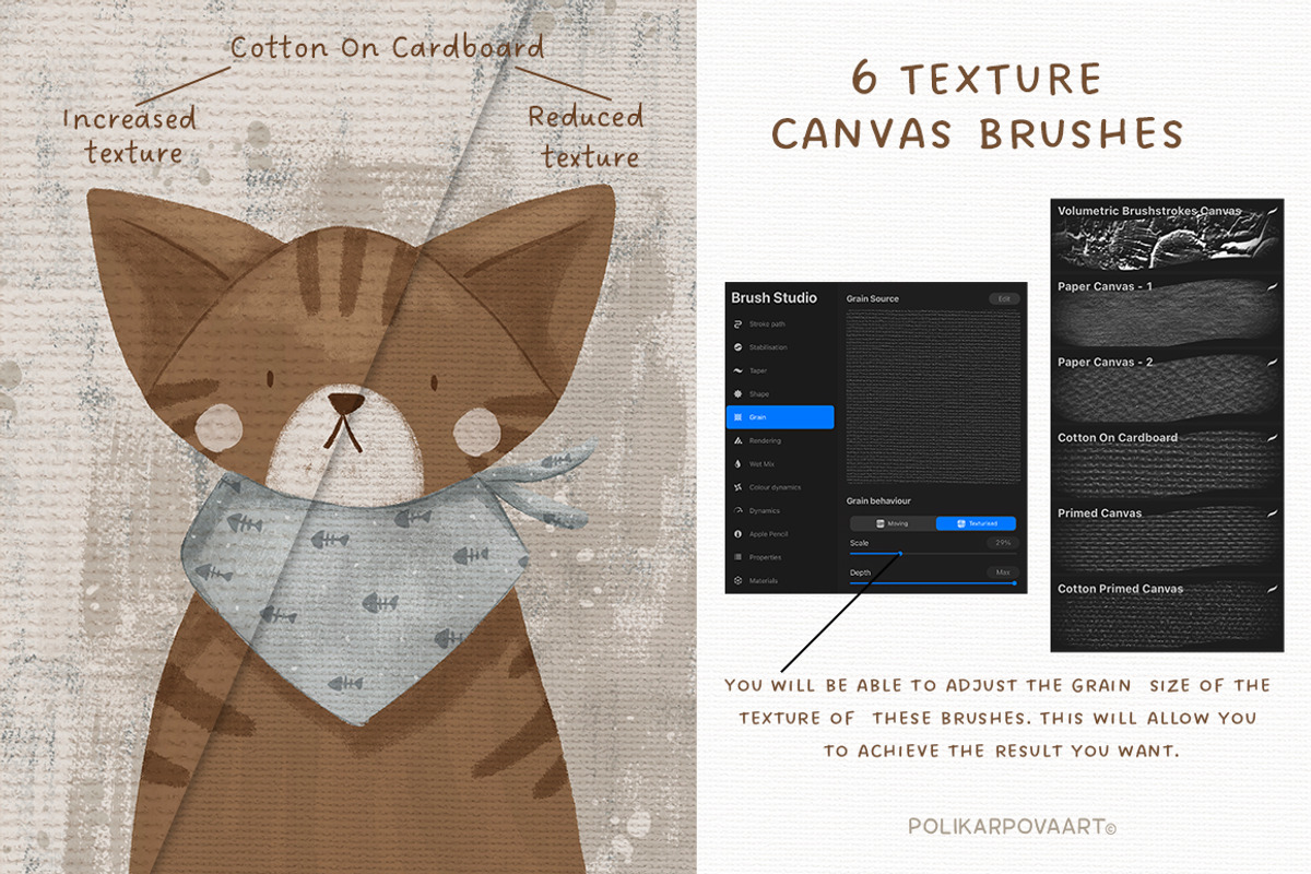 Oil Art - brushes & canvas Procreate, a Brush Add-On by polikarpovaart (Photo 6 of 16)