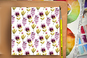 Watercolor Violet herbs and flowers, an Illustration by Olesya Morokhovets (Thumbnail 5 of 5)