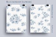 Blue rosehip flowers, a Decorative Illustration by LanaDzi (Thumbnail 3 of 12)