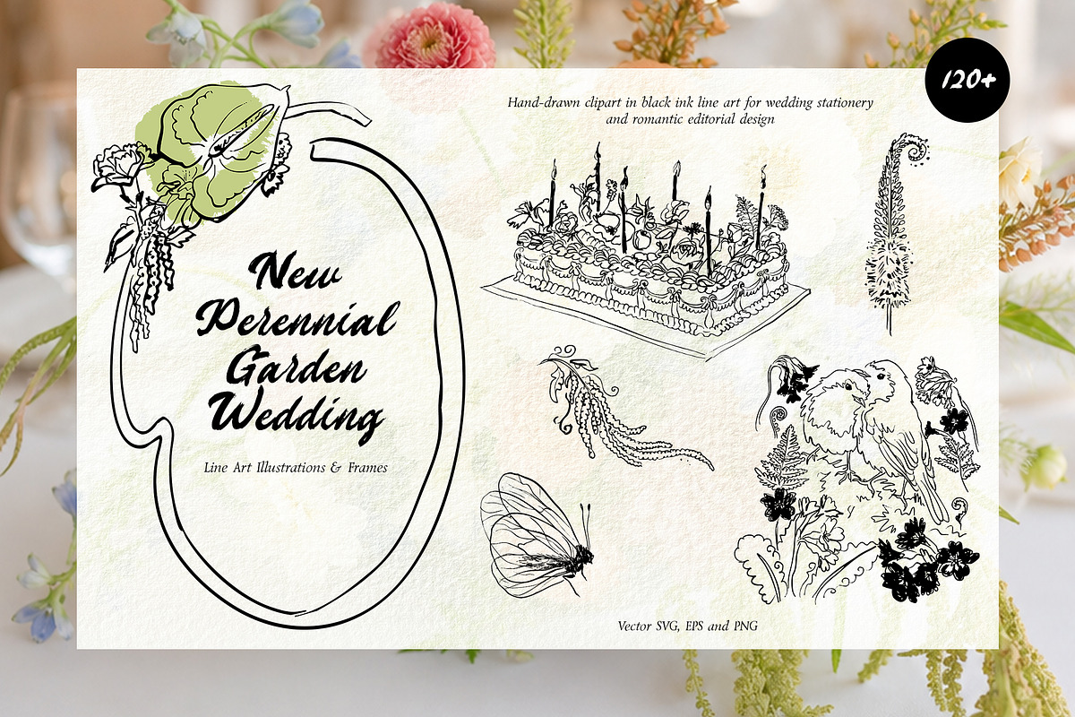 New Perennial Garden Wedding, a Decorative Illustration by divanovskaya_nv (Photo 1 of 27)
