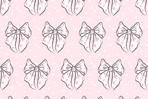 Cute Vector Hand Drawn Bows