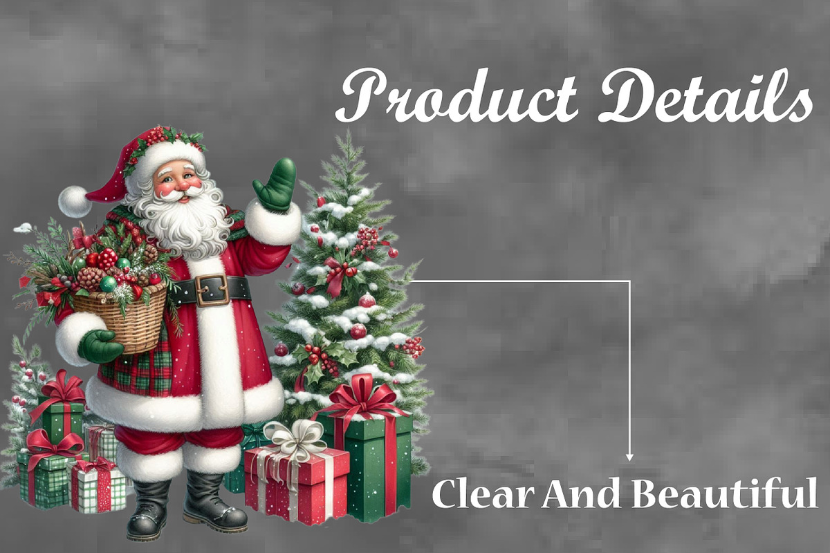 Christmas Santa Claus PNG Clipart, a Seasonal Illustration by Craft Nest (Photo 3 of 5)
