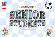 Senior Students - Serif Font Displa, a Serif Font by KiddoGlyphs Studio (Thumbnail 1 of 3)