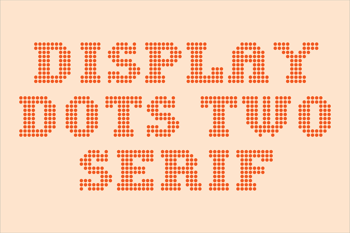 Display Dots Two Serif Font, a Font by GG Design (Photo 1 of 6)