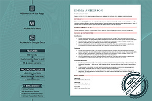 Easy to edit ATS resume template