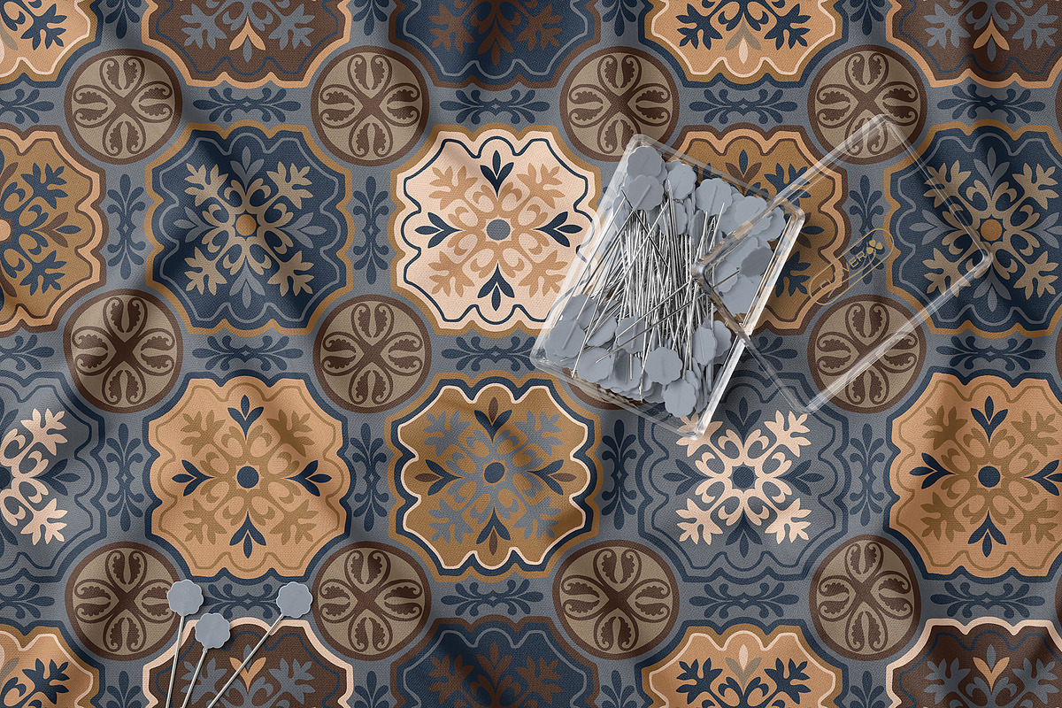 Folk Floral Tile Pattern, a Pattern Graphic by StudioGlouna (Photo 2 of 9)