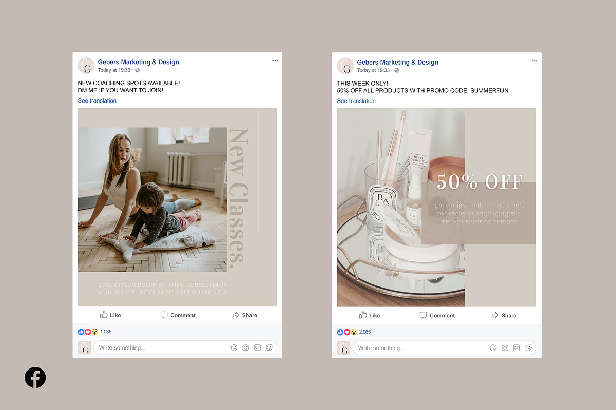 140 Social Media CANVA Template Pack, a Social Media Template by Gebers Marketing & Design (Photo 8 of 10)