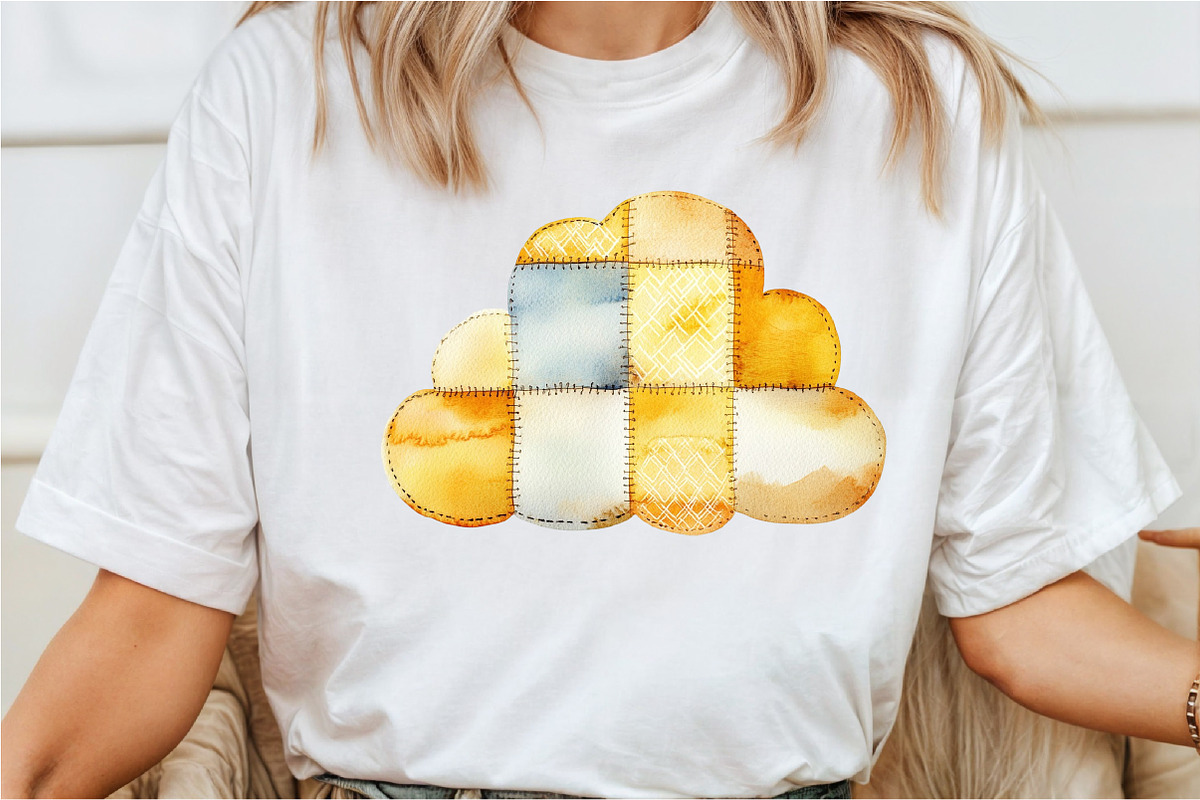 Yellow Patchwork Summer Clipart, an Illustration by Rose Art (Photo 6 of 8)