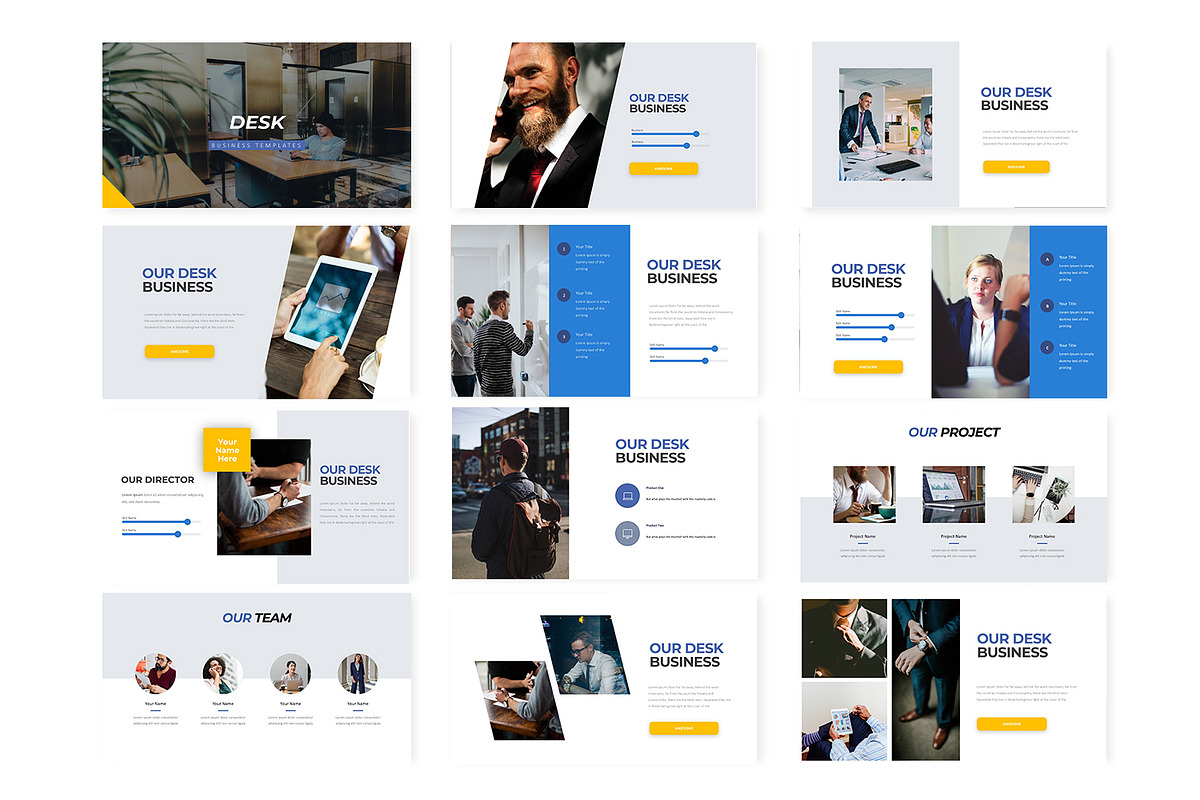 Desk - Powerpoint Template, a Presentation Template by AQR Studio ...
