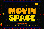 Movin Space a Y2K Game Font, a Sans Serif Font by Rasiorise Studio (Thumbnail 1 of 8)