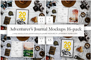 Adventure: Journal Mockups (16 in 1), a Print Template by Europe.graphics (Thumbnail 2 of 6)