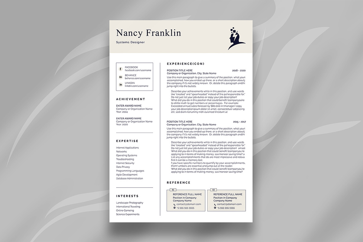 Canva Resume Template, a Resume Template by DesignDevisers (Photo 2 of 10)