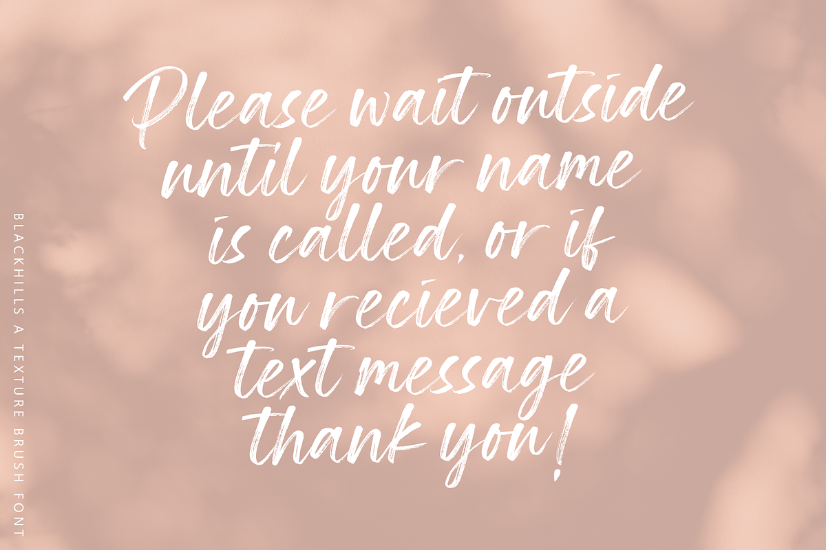 Blackhills - Brush Font preview 8