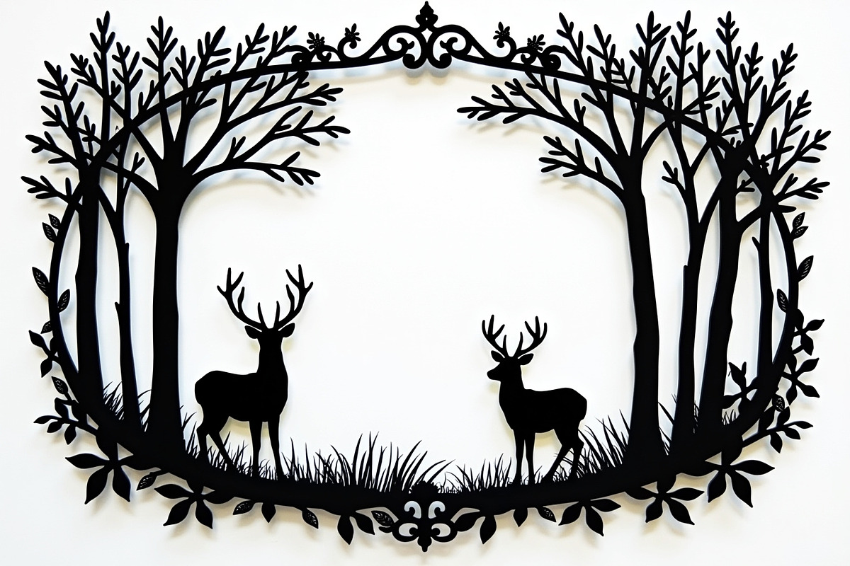 Deer Forest Frame Silhouette Bundle, an Illustration by Designs_River (Photo 4 of 7)