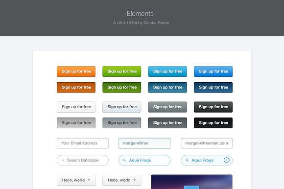 Elements UI Kit preview 2