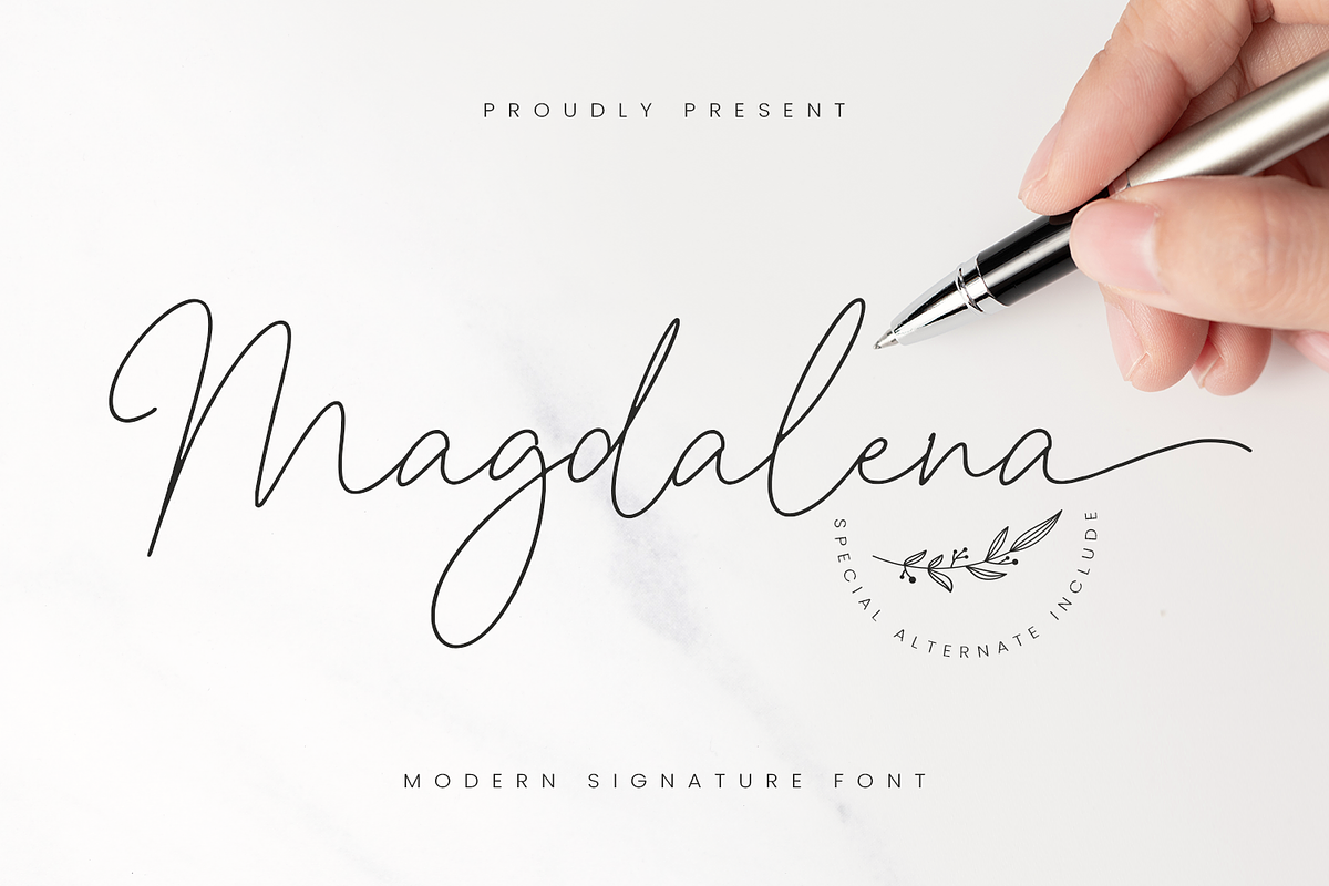 Magdalena Signature, a Font by Mozatype (Photo 1 of 10)