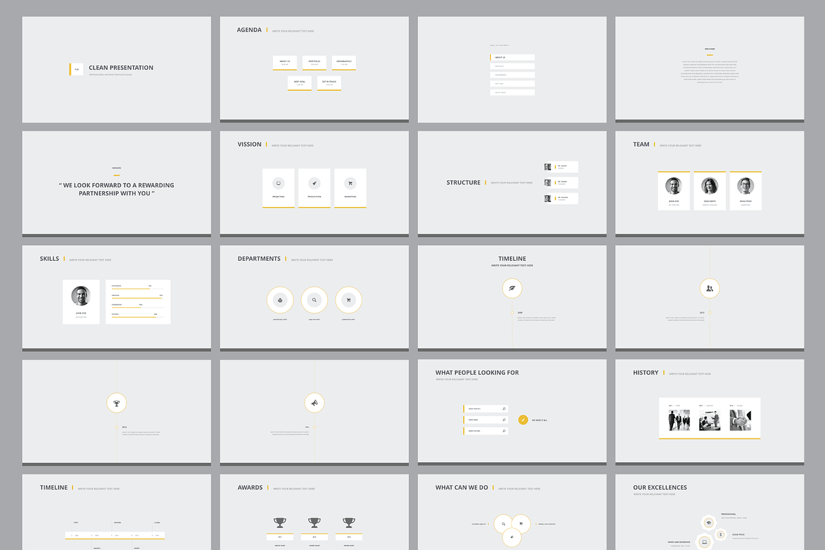Clean Keynote Template, a Presentation Template by Shafura