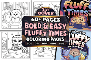Bold and Easy Fluffy Times Coloring, an Animal Illustration by Craftsbeefy