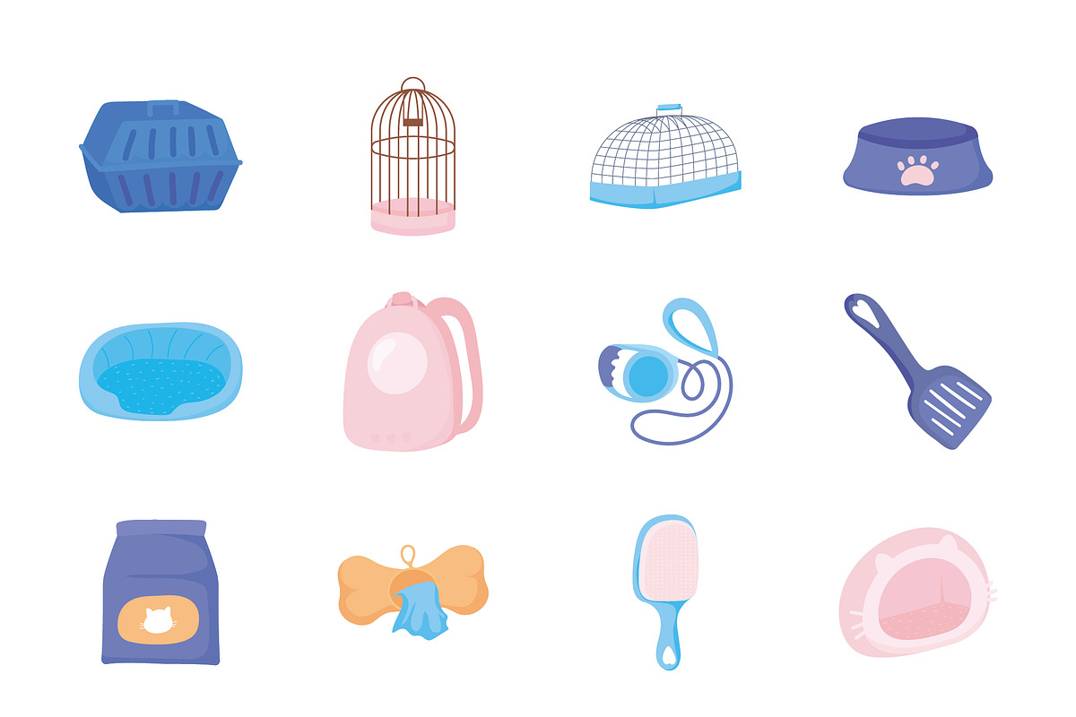 Pet Supplies Icon Set, a Templates & Theme by studiogstock (Photo 1 of 2)