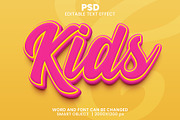 Kids Cute pink 3d Text Effect, a Layer Style Add-On by bdrobin (Thumbnail 1 of 2)