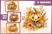 Halloween Jack O Lantern Clip Art, a Seasonal Illustration by Whimsy & Wishes (Thumbnail 3 of 5)