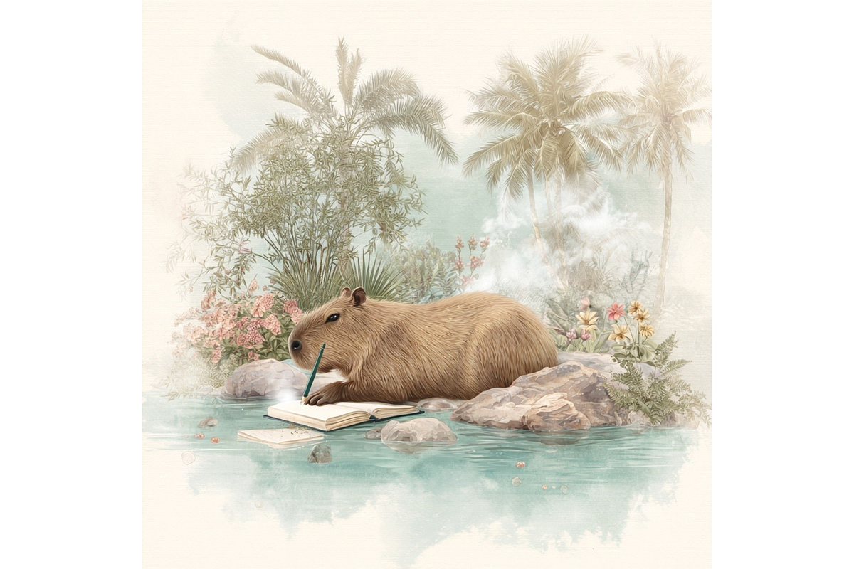 Prompt Capybara Vibes Summer Clipart, a Seasonal Illustration by Creative design (Photo 3 of 7)