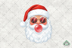 Santa Blowing Bubble Christmas PNG, an Illustration by Craft Nest