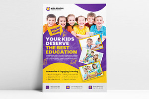 Kids School Education Flyer Template, a Flyer Template by Artonix