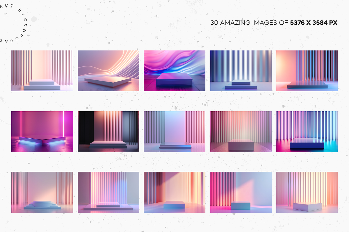 Futuristic Gradient Podiums Set, a Background Graphic by Lumeno (Photo 3 of 5)