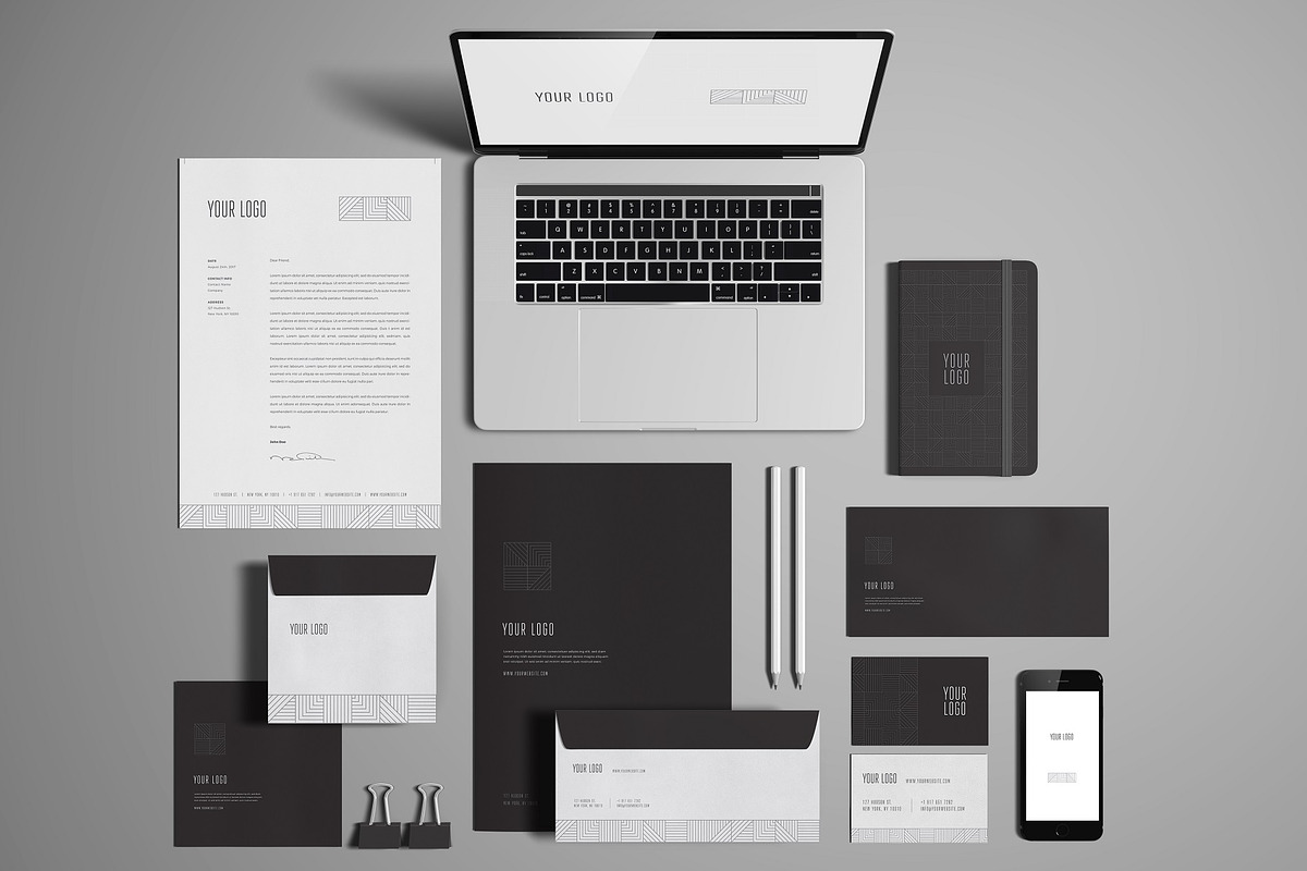 Stationery / Branding Mock-Up, a Product Mockup by Momogi (Photo 1 of 13)