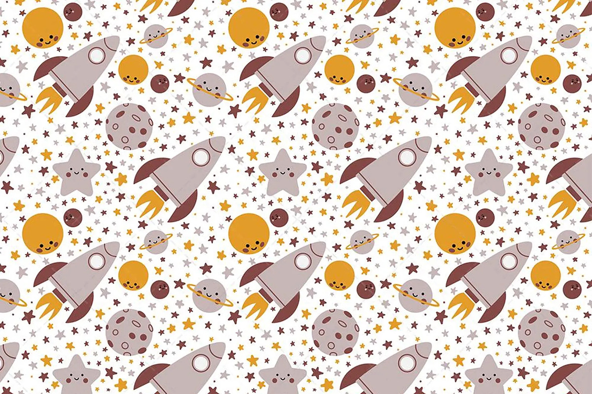 Space rocket seamless pattern, a Pattern Graphic by Dreamline Desings (Photo 7 of 9)