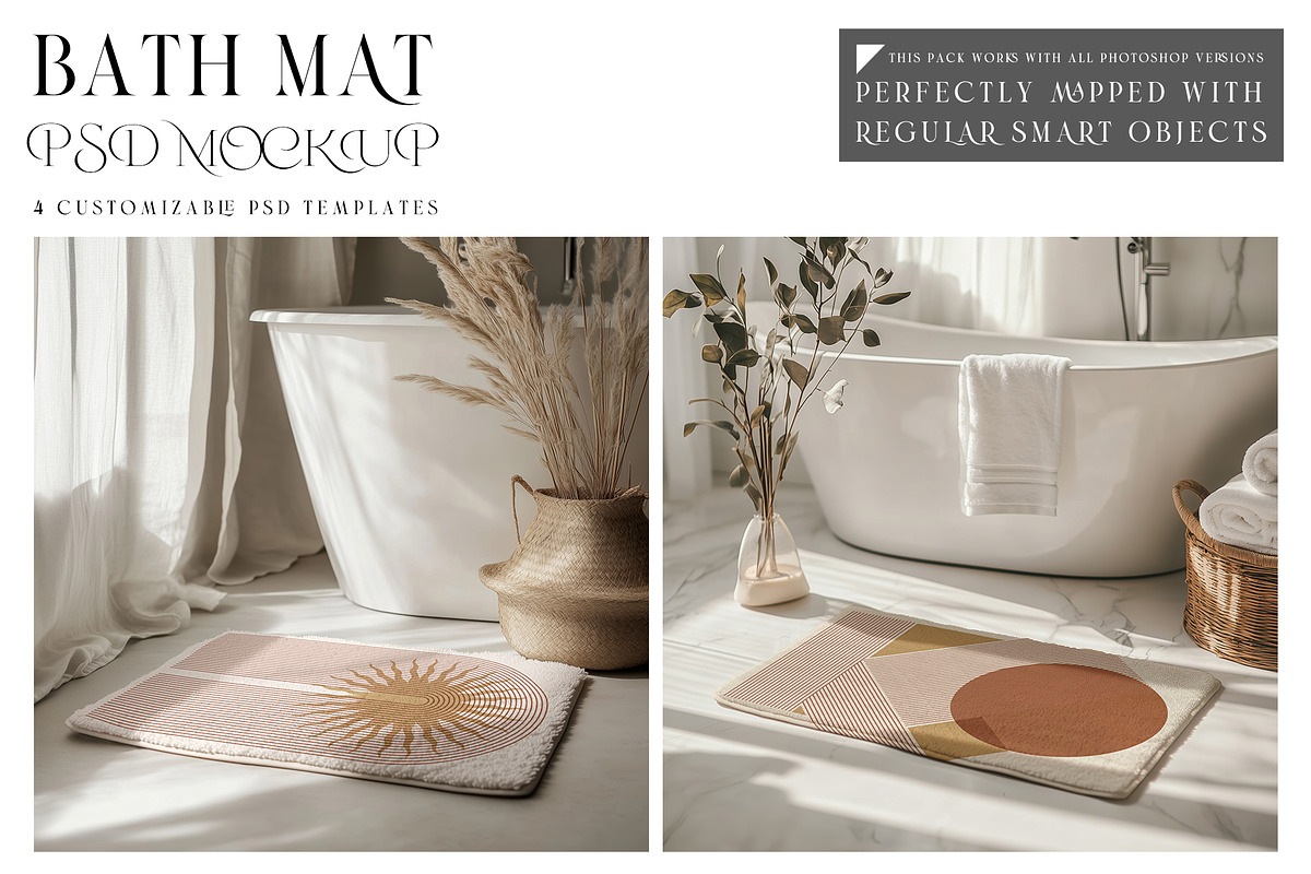 Bath Mat Mockups, a Household Mockup by mock-ups (Photo 1 of 11)