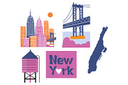 New York clipart SVG Manhattan Set, an Object Illustration by TanchaArt (Thumbnail 2 of 7)