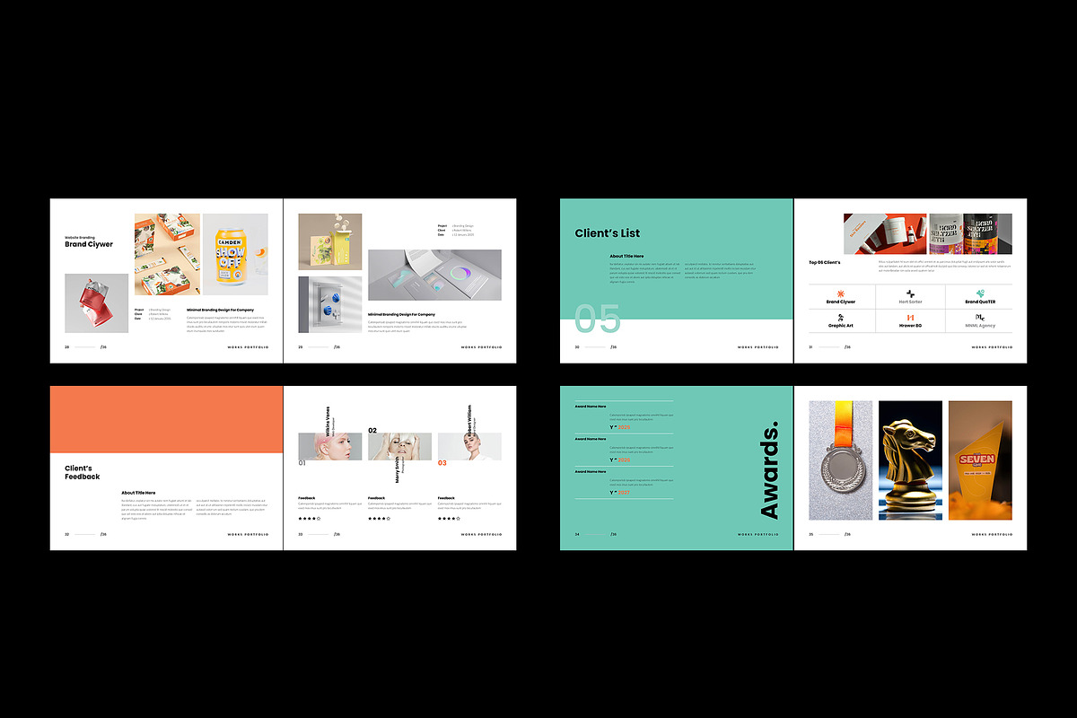 Works / Design Portfolio Template, a Brochure Template by TemplateFolio-Shop (Photo 20 of 20)